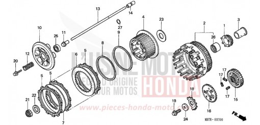 EMBRAYAGE XL1000V2 de 2002